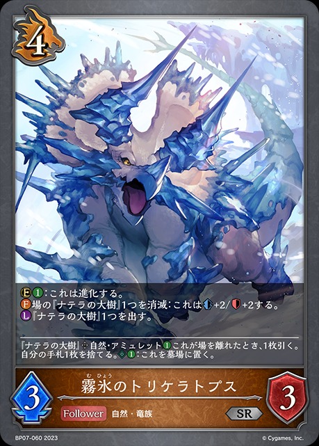 霧氷のトリケラトプス